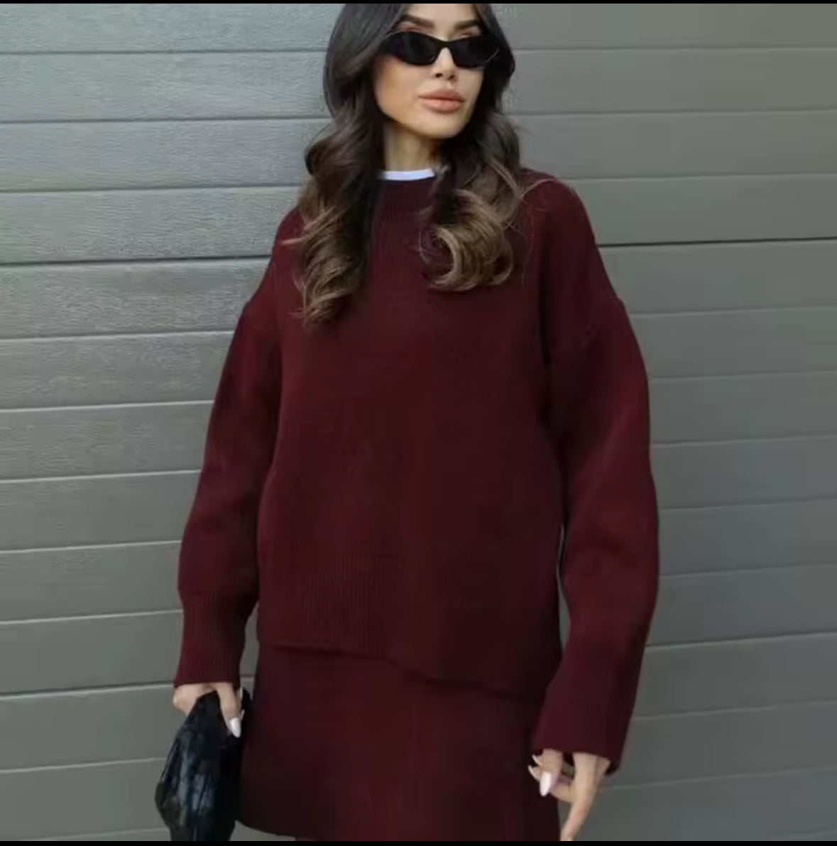 דגם רומי – סט סריג אלגנטי במראה קולג' מודרני