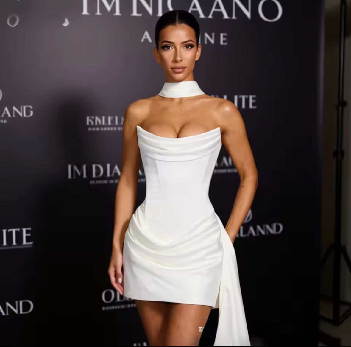 שמלת הילה - מקסי עם צעיף משולב