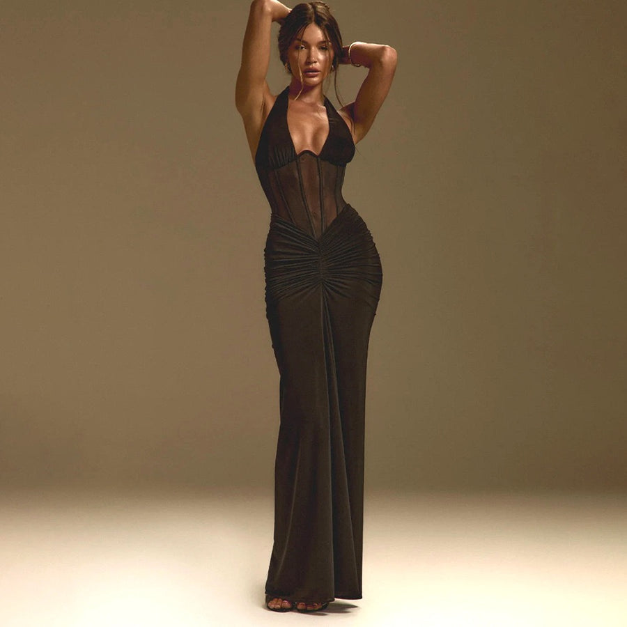 דגם אמילה - מקסי עם צווראון קשירה