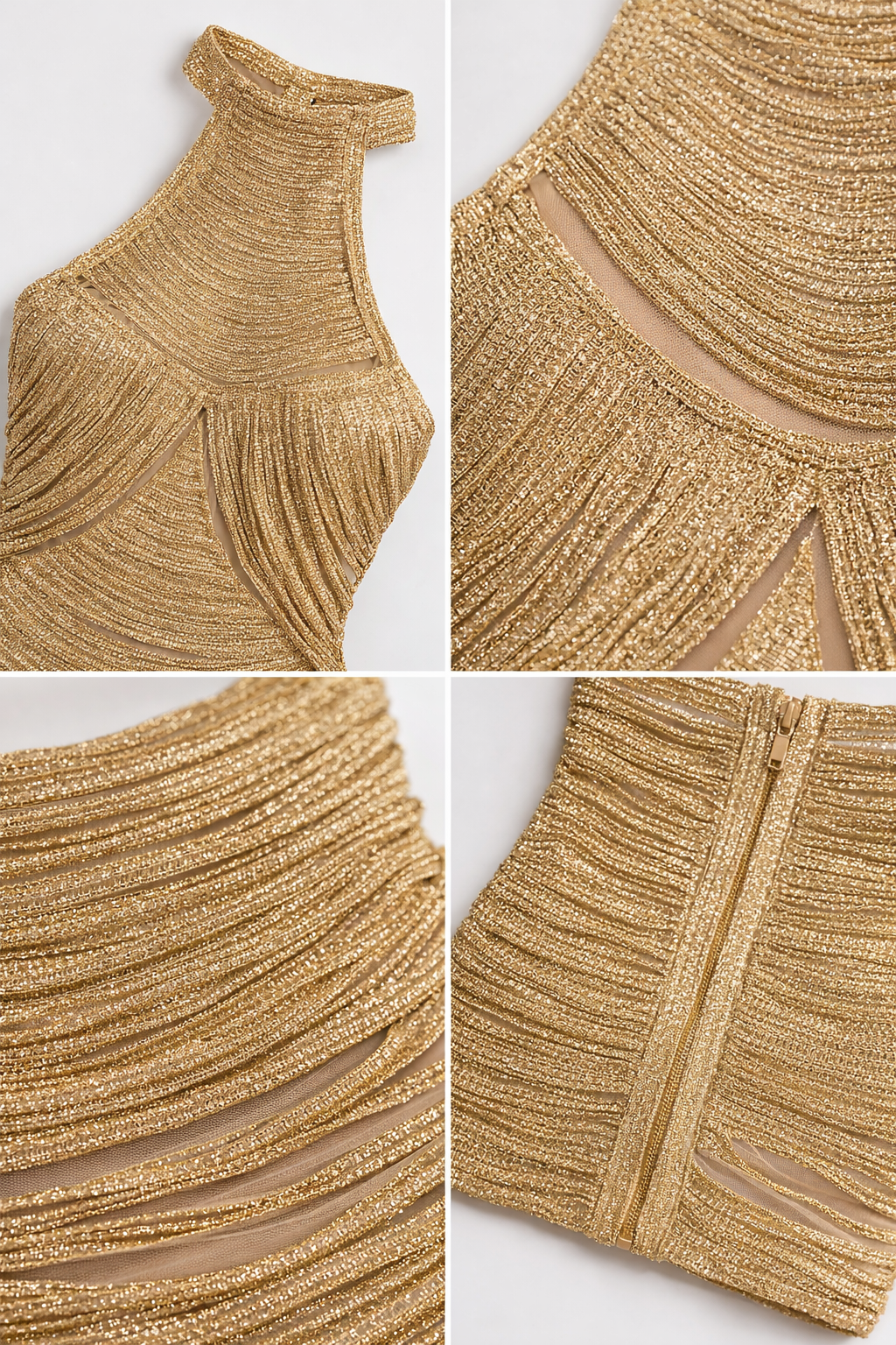 דגם ג'וליה - שמלת גולדן גב פתוח