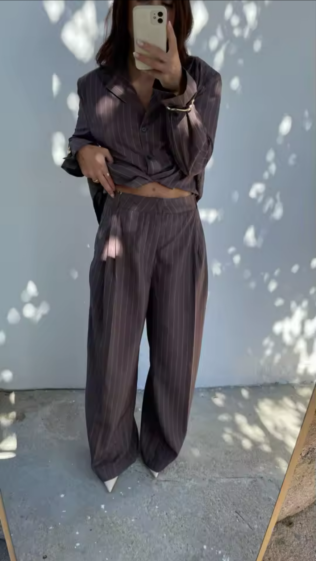 סט הילה - פסים חומים