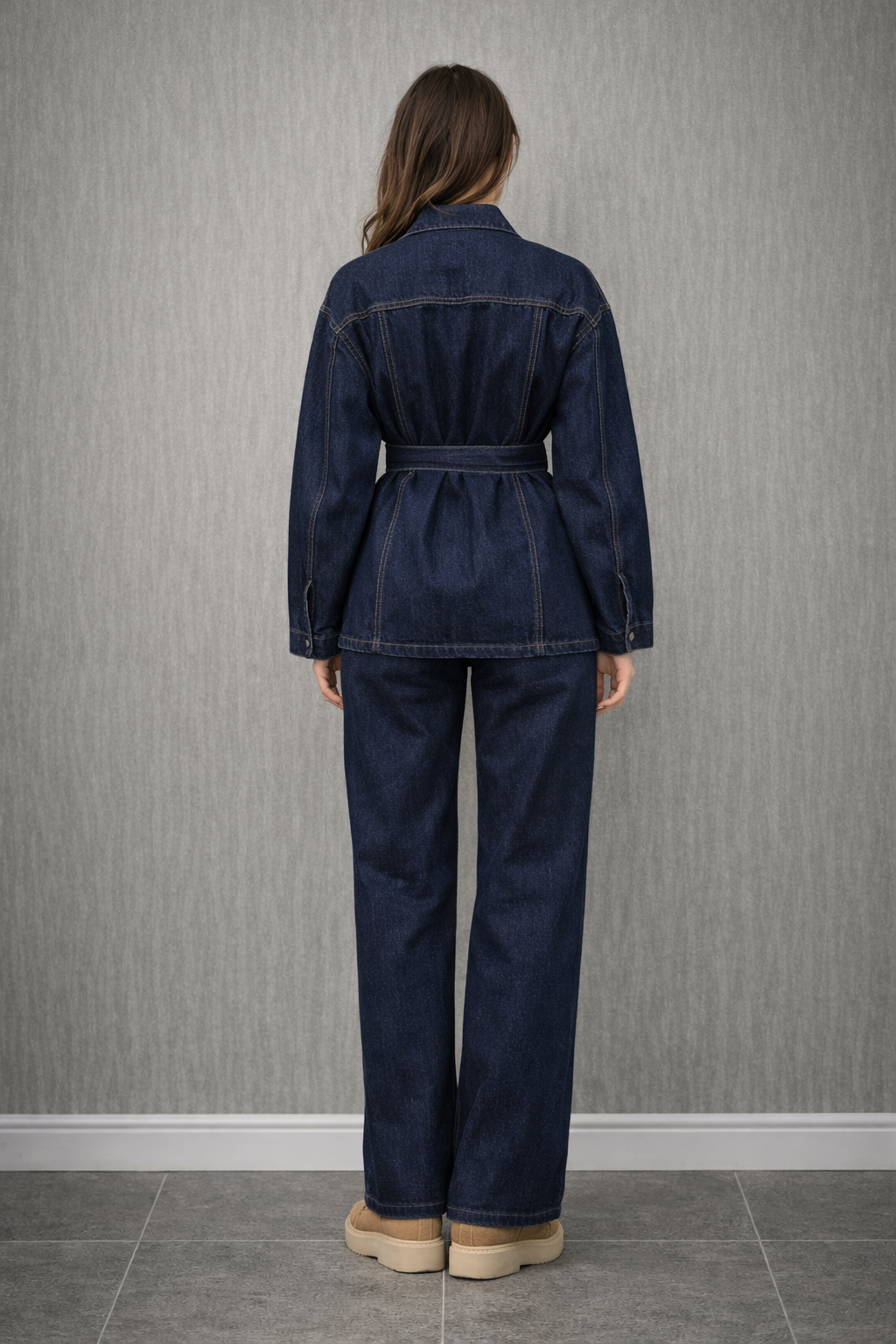 סט לורי - סט ג'ינס קשירה כהה