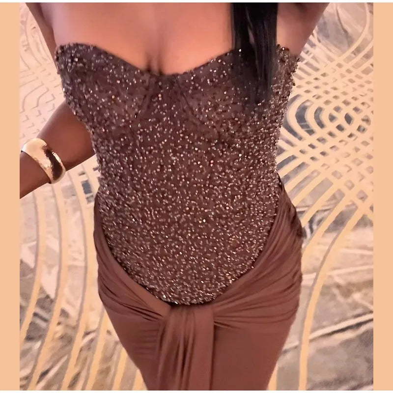 שמלת מקסי אלנה – ערב נוצץ ומרשים