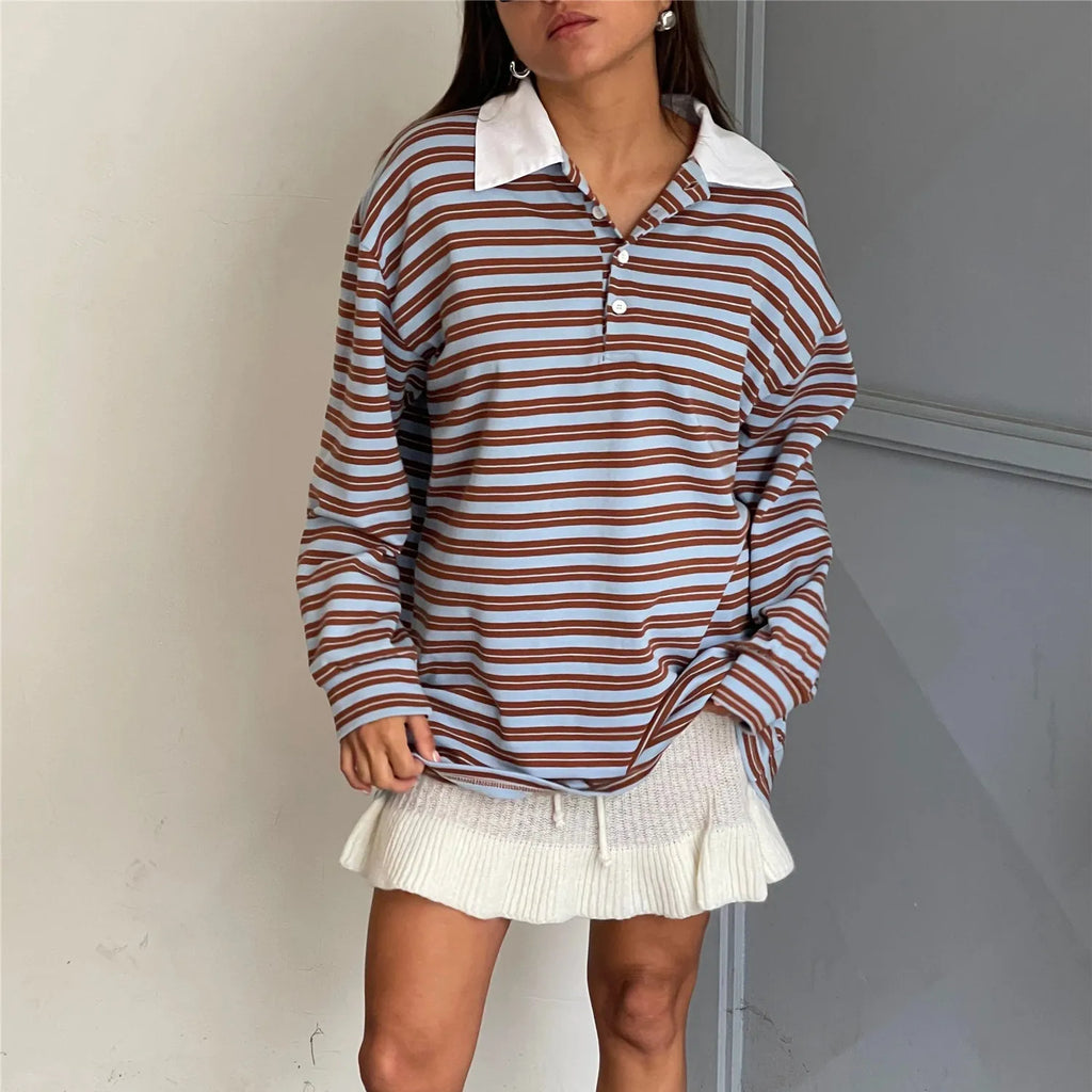 חולצת סתיו – פסים רטרו