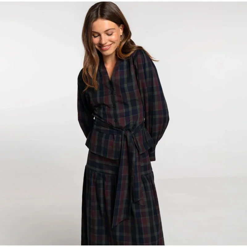 דגם דיאן - חליפת משבצות סופר אלגנטית