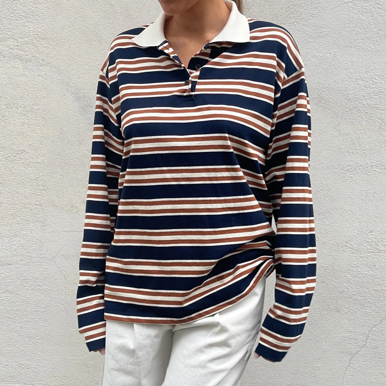 חולצת סתיו – פסים רטרו