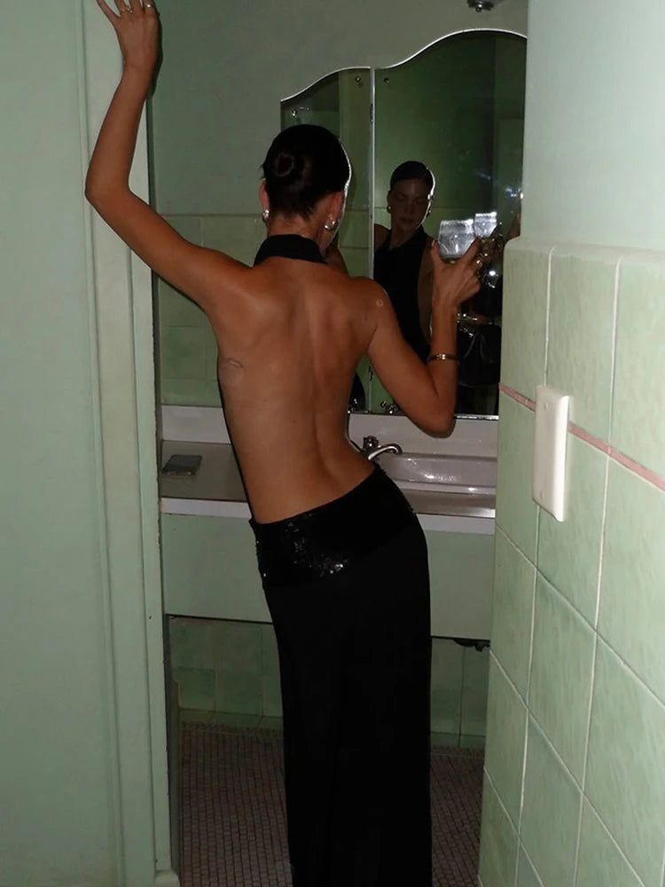 שמלת מקסי מיה – אלגנטית עם גב פתוח