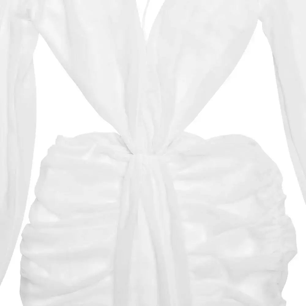 דגם ניצן - שמלת חופש נשפכת עם חיתוכי צד חשופים