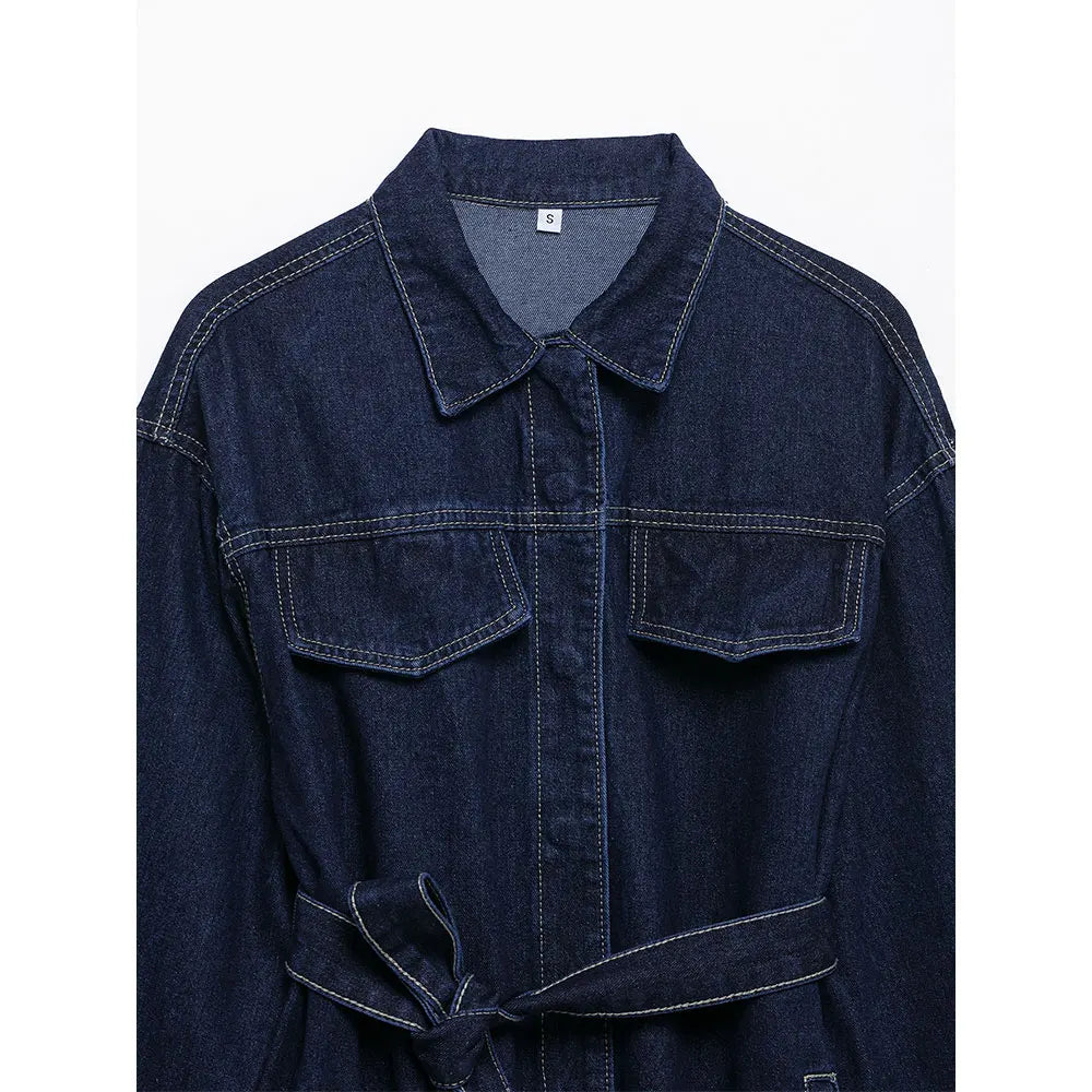 סט לורי - סט ג'ינס קשירה כהה