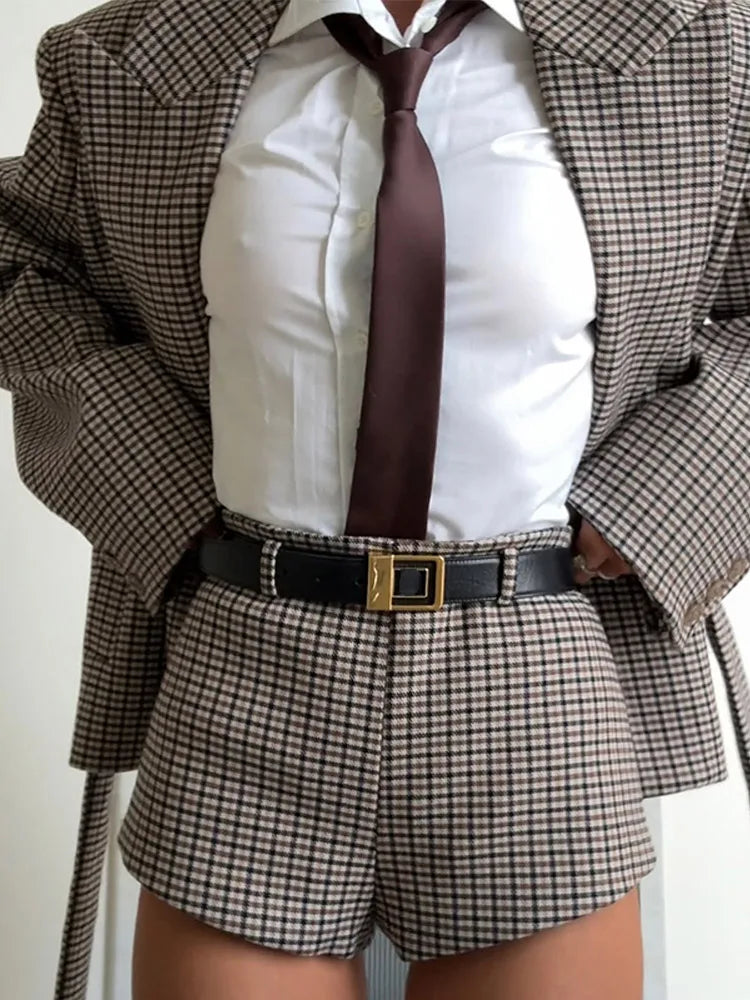 סט שני חלקים רוני – בלייזר משובץ