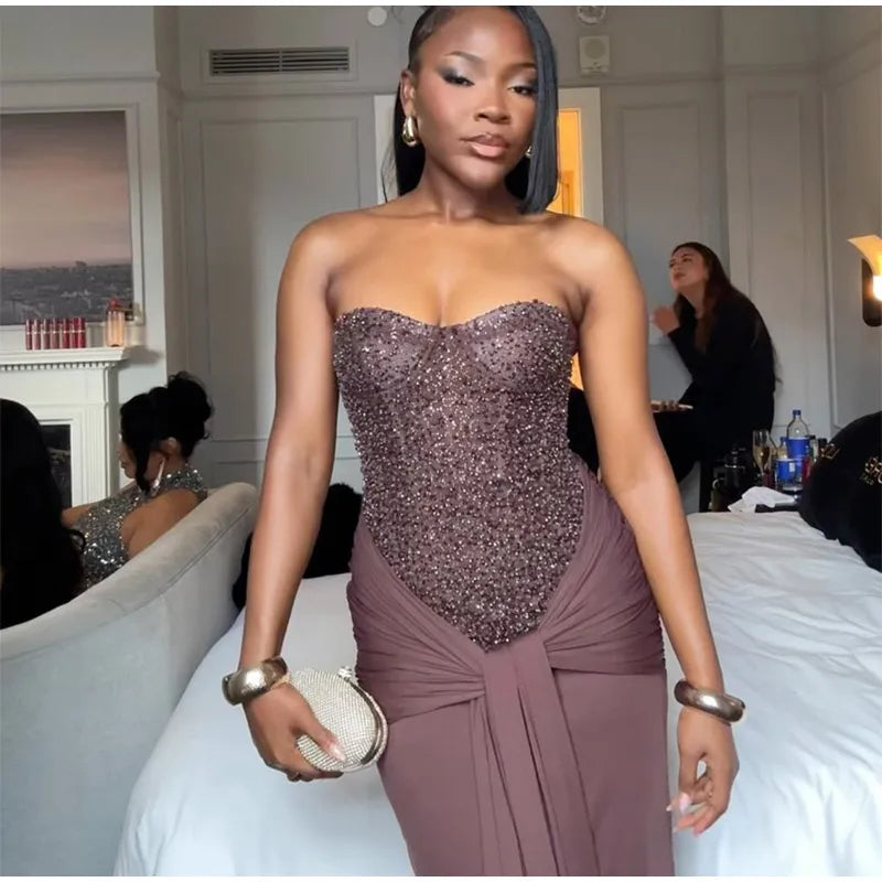 שמלת מקסי אלנה – ערב נוצץ ומרשים