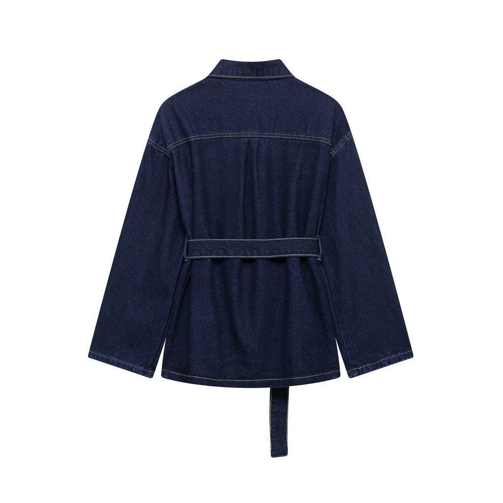 סט לורי - סט ג'ינס קשירה כהה