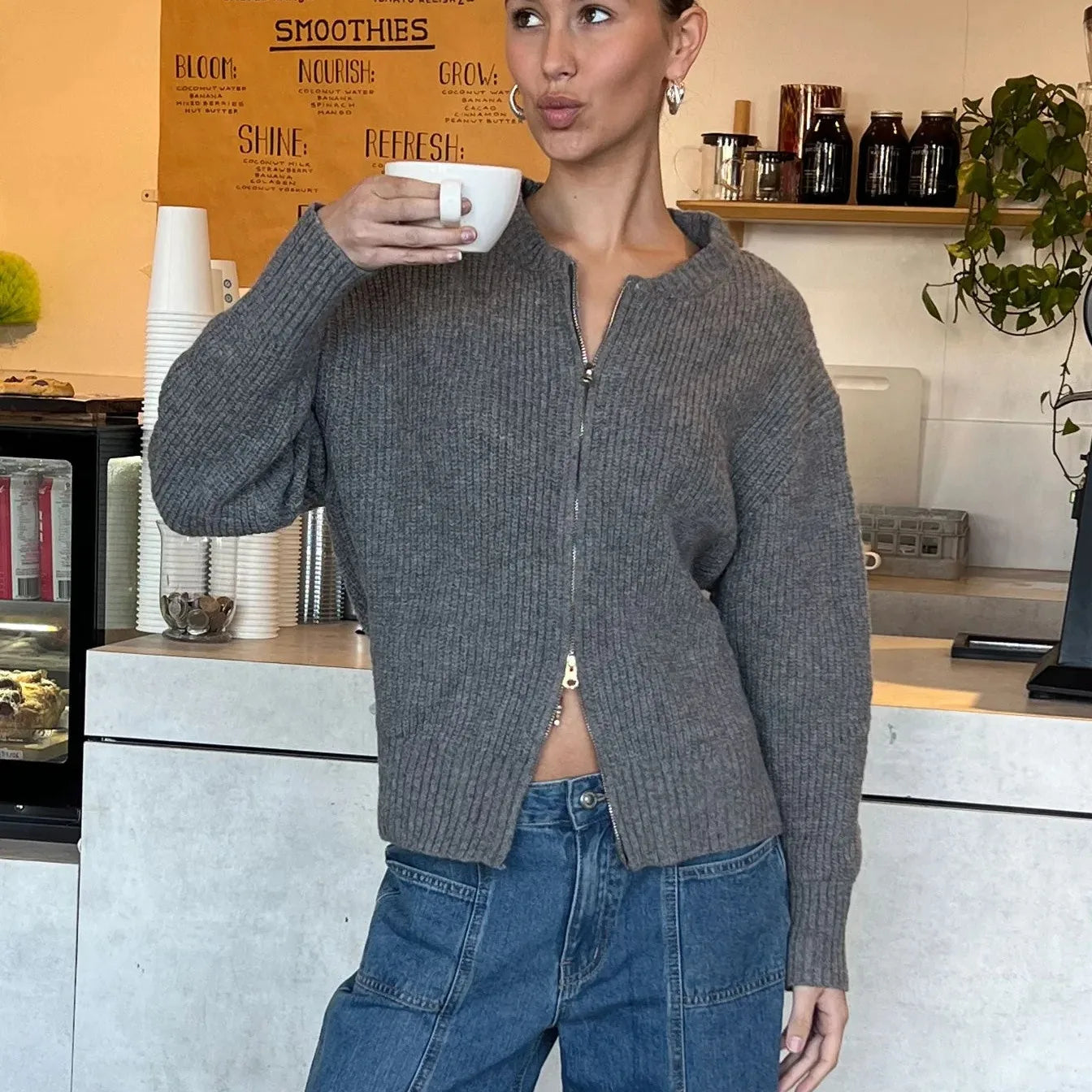 ג׳קט מיה – רוכסן קדמי