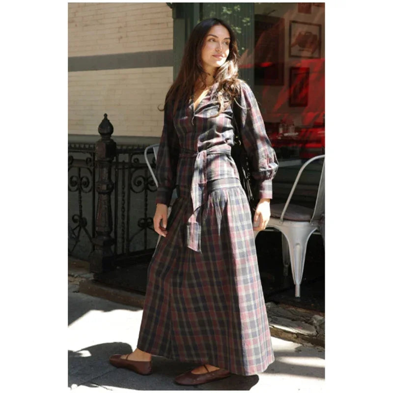 דגם דיאן - חליפת משבצות סופר אלגנטית