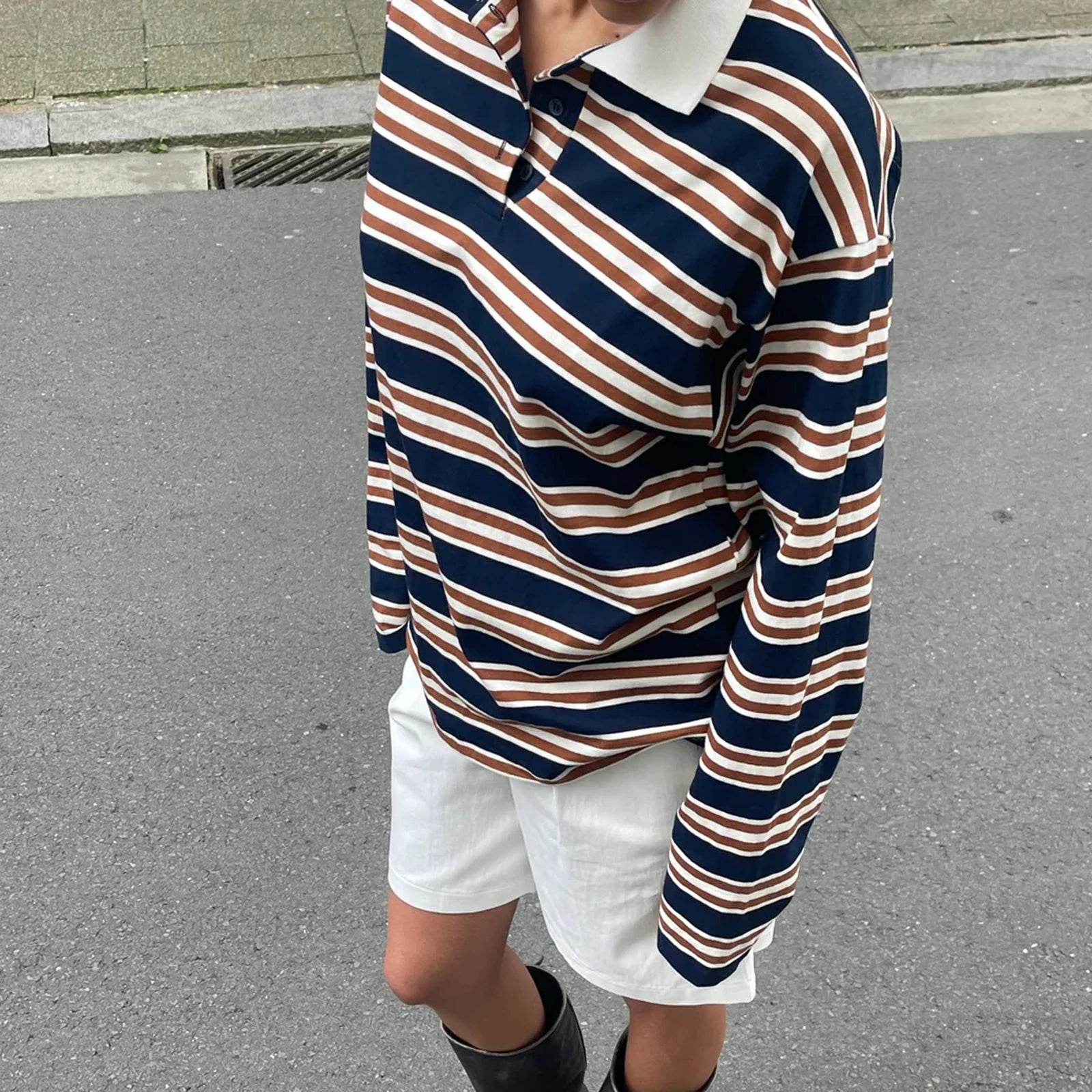 חולצת סתיו – פסים רטרו