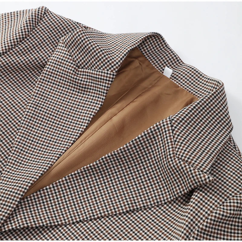 סט שני חלקים רוני – בלייזר משובץ